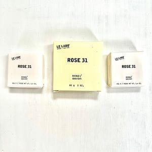 LE LABO Rose 31 3 travel size bar soaps